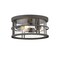 Z-Lite Jordan 3 Light Outdoor Flush Ceiling Mount Fixture, Oil Rubbed Bronze And Clear Seedy 570F-ORB - alternate 3
